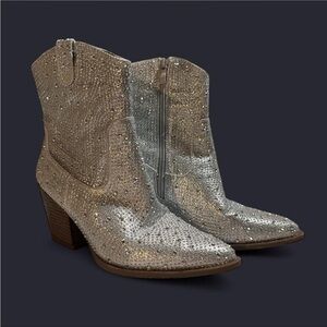 Silver Ankle Cowboy/Western Boots